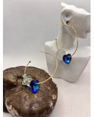 PENDIENTES ARTESANOS DE CRISTAL MARINO O LÁGRIMAS DE SIRENA