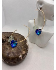 PENDIENTES ARTESANOS DE CRISTAL MARINO O LÁGRIMAS DE SIRENA