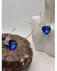 PENDIENTES ARTESANOS DE CRISTAL MARINO O LÁGRIMAS DE SIRENA