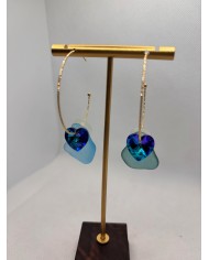 PENDIENTES ARTESANOS DE CRISTAL MARINO O LÁGRIMAS DE SIRENA