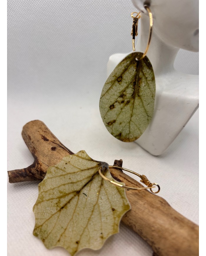 EDICIÓN LIMITADA PENDIENTES ARTESANOS DE HOJA NATURAL