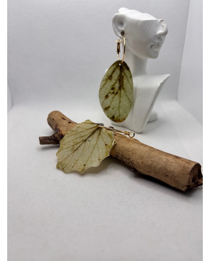 EDICIÓN LIMITADA PENDIENTES ARTESANOS DE HOJA NATURAL