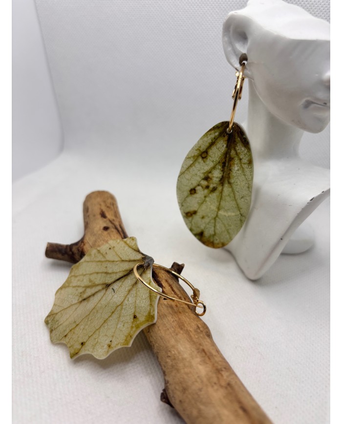 EDICIÓN LIMITADA PENDIENTES ARTESANOS DE HOJA NATURAL