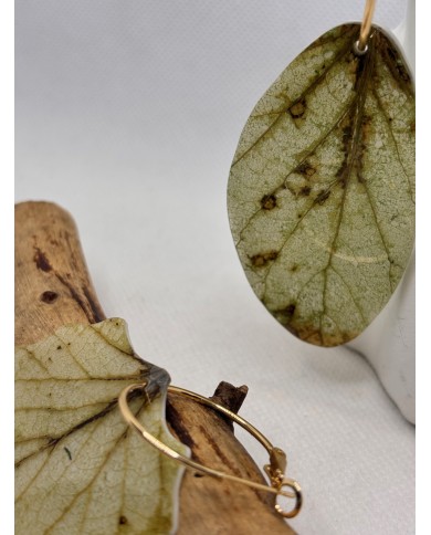 EDICIÓN LIMITADA PENDIENTES ARTESANOS DE HOJA NATURAL