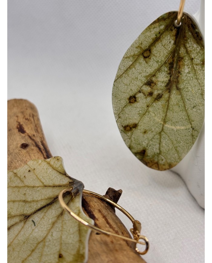 EDICIÓN LIMITADA PENDIENTES ARTESANOS DE HOJA NATURAL