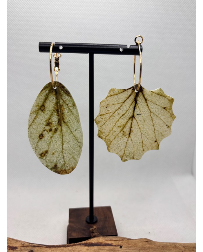 EDICIÓN LIMITADA PENDIENTES ARTESANOS DE HOJA NATURAL