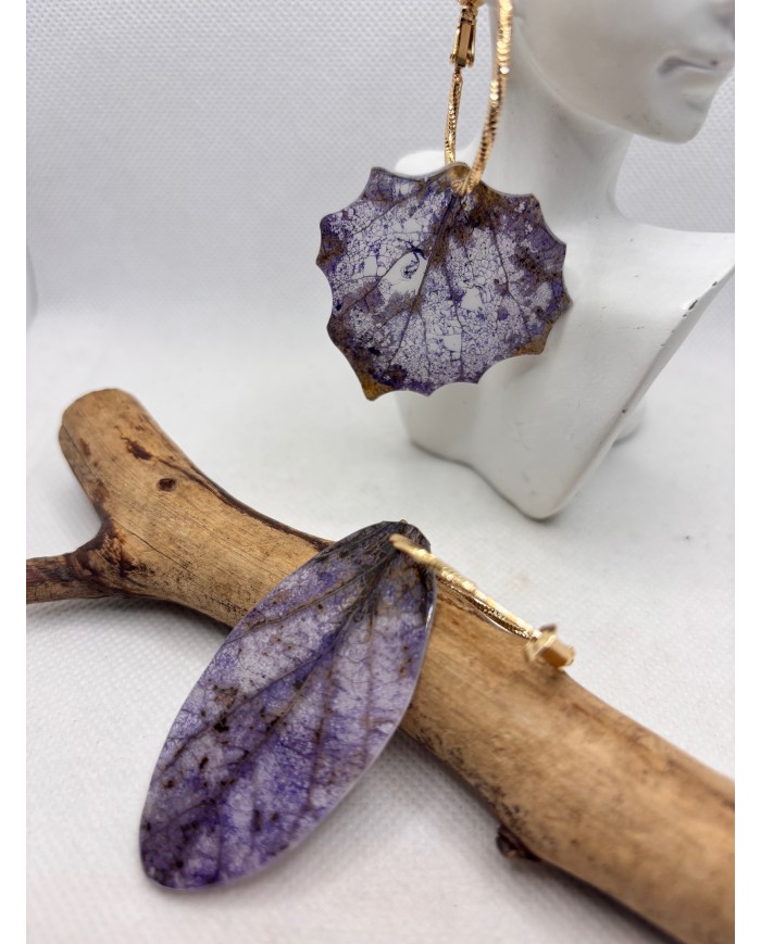 EDICIÓN LIMITADA pendientes artesanos de hoja natural