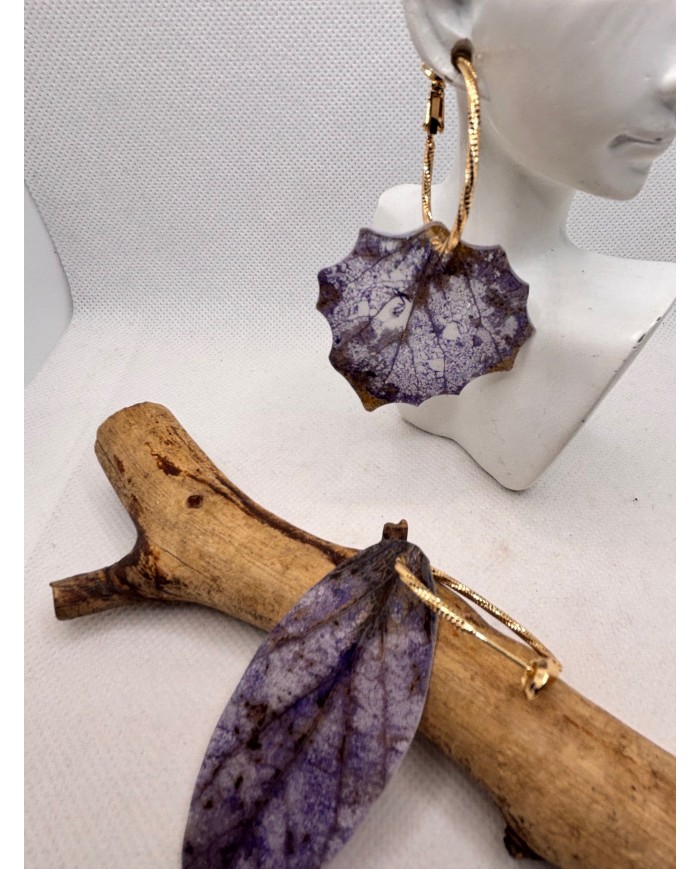 EDICIÓN LIMITADA pendientes artesanos de hoja natural