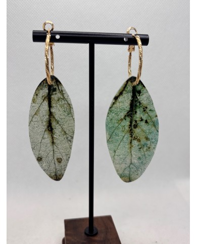 EDICION LIMITADA pendientes artesanos de hoja natural