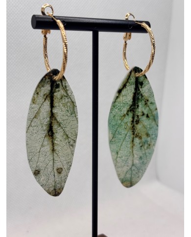 EDICION LIMITADA pendientes artesanos de hoja natural
