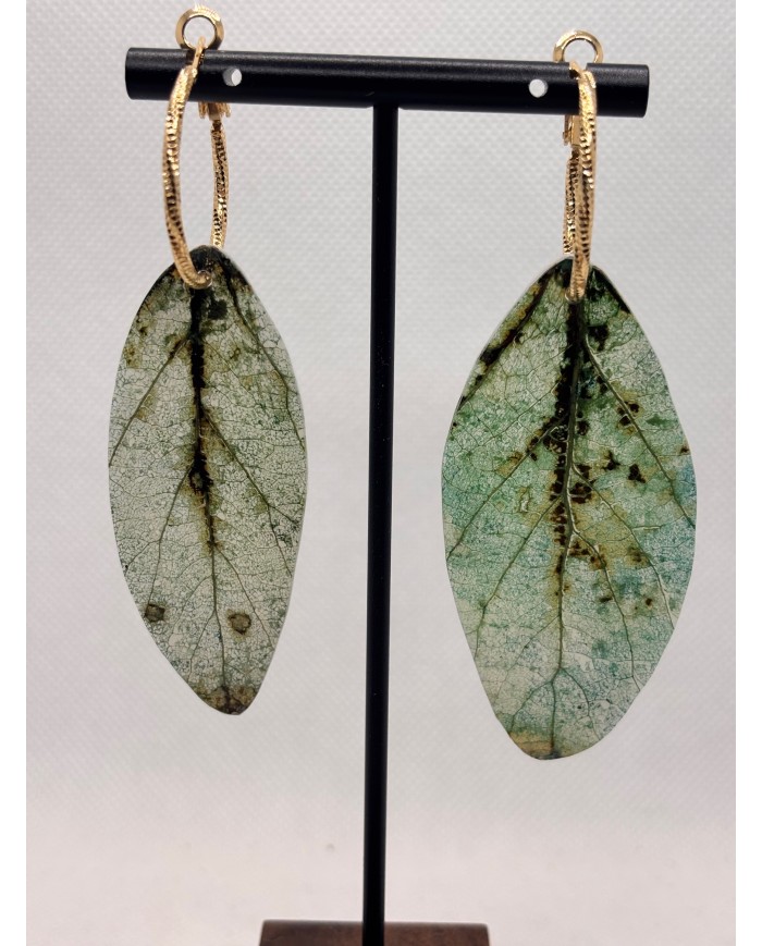 EDICION LIMITADA pendientes artesanos de hoja natural