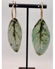EDICION LIMITADA pendientes artesanos de hoja natural