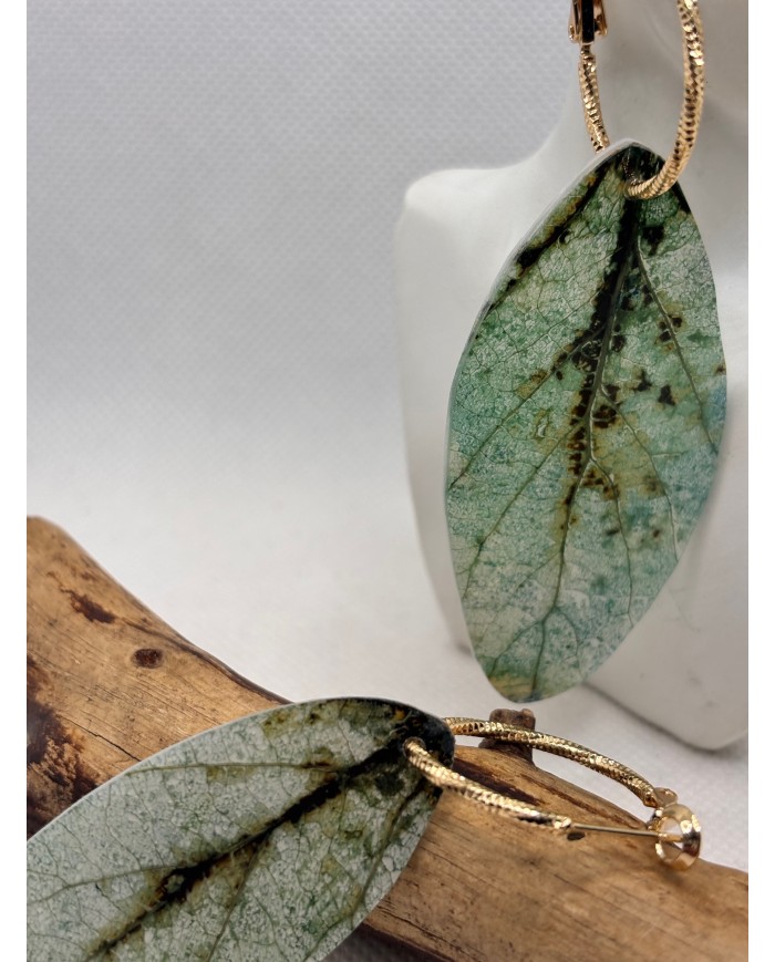 EDICION LIMITADA pendientes artesanos de hoja natural