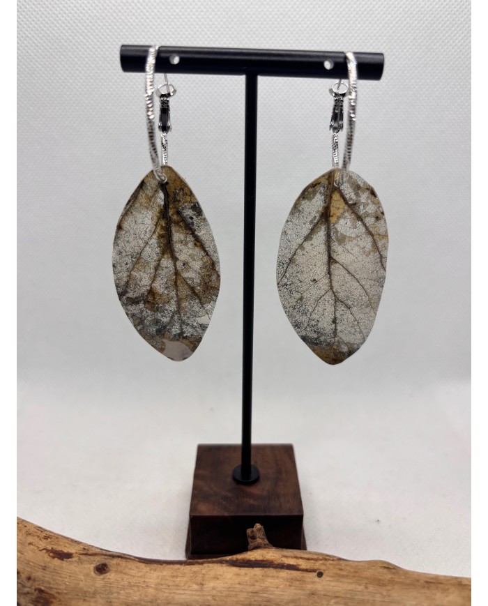 EDICIÓN LIMITADA pendientes artesanos de hoja natural