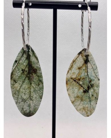 EDICIÓN LIMITADA pendientes artesanos de hoja natural