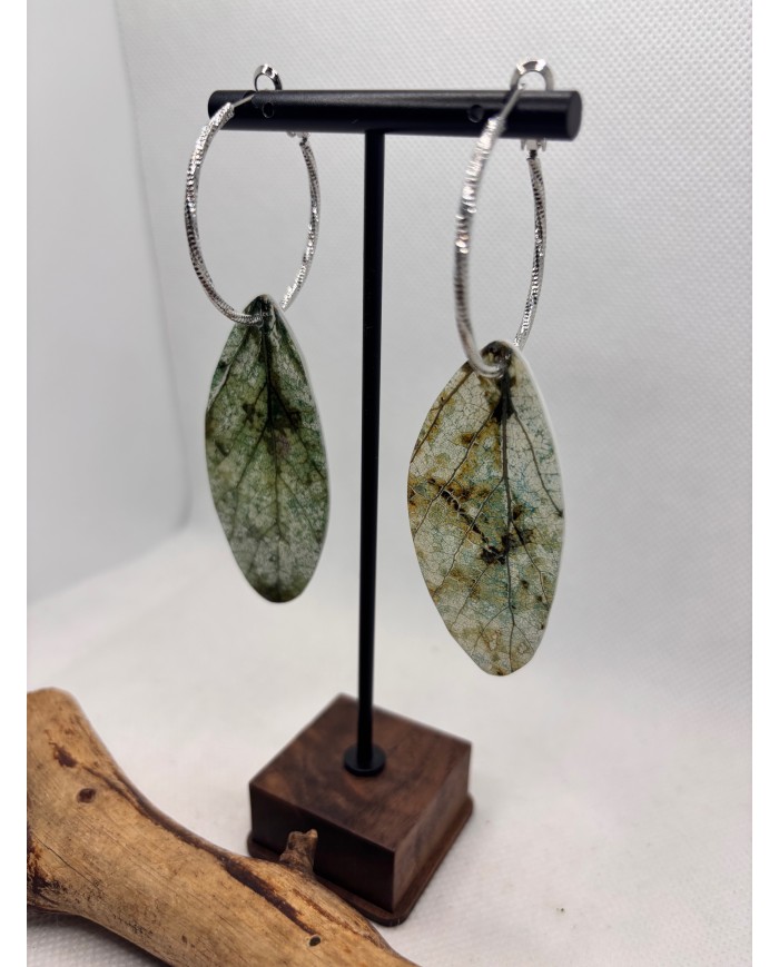 EDICIÓN LIMITADA pendientes artesanos de hoja natural