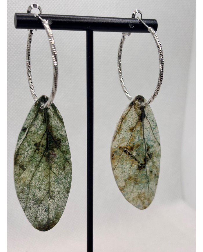 EDICIÓN LIMITADA pendientes artesanos de hoja natural
