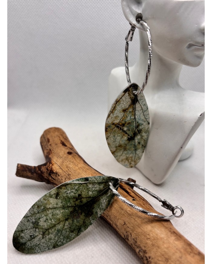 EDICIÓN LIMITADA pendientes artesanos de hoja natural