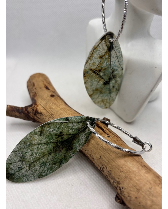EDICIÓN LIMITADA pendientes artesanos de hoja natural
