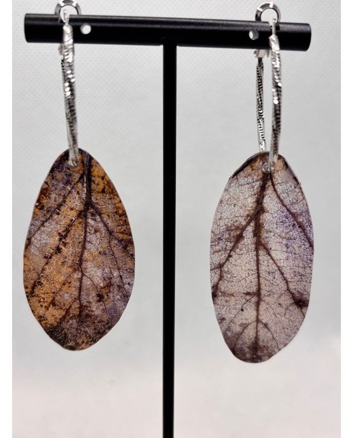 PENDIENTES ARTESANOS DE HOJA NATURAL