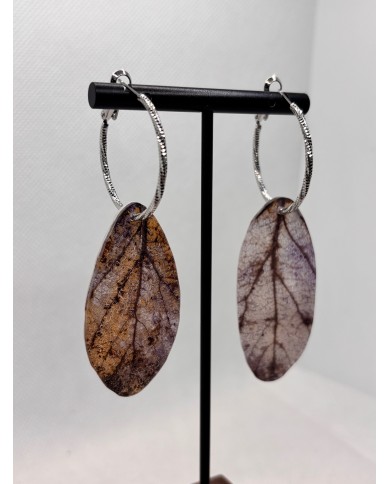 PENDIENTES ARTESANOS DE HOJA NATURAL