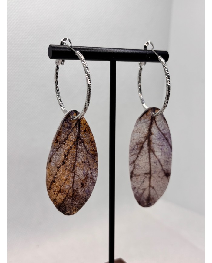 PENDIENTES ARTESANOS DE HOJA NATURAL
