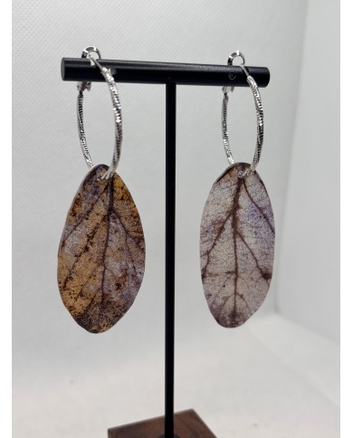 PENDIENTES ARTESANOS DE HOJA NATURAL