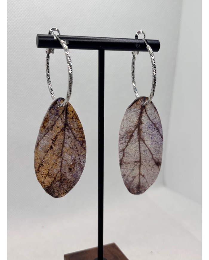 PENDIENTES ARTESANOS DE HOJA NATURAL
