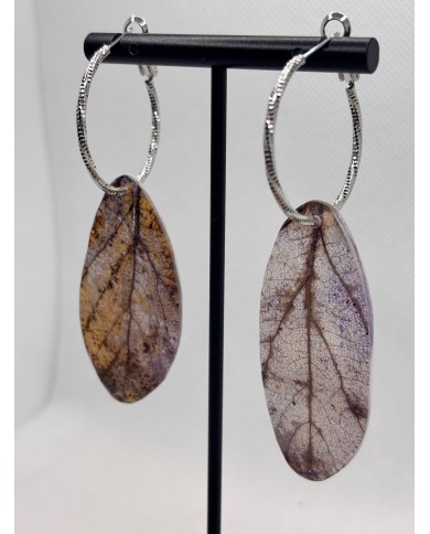 PENDIENTES ARTESANOS DE HOJA NATURAL