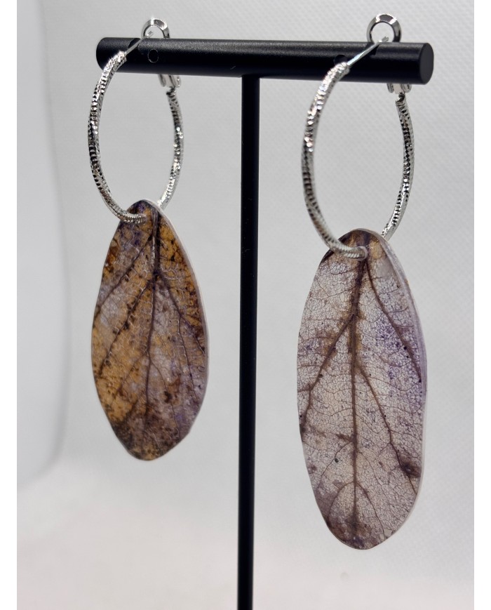 PENDIENTES ARTESANOS DE HOJA NATURAL