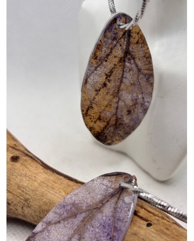 PENDIENTES ARTESANOS DE HOJA NATURAL