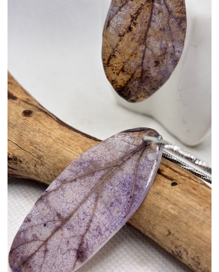 PENDIENTES ARTESANOS DE HOJA NATURAL
