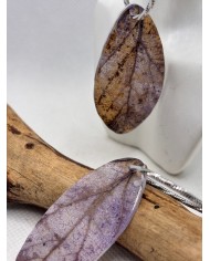 PENDIENTES ARTESANOS DE HOJA NATURAL