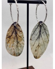 PENDIENTES ARTESANOS DE HOJA NATURAL ESQUELETIZADA