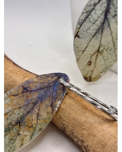 PENDIENTES ARTESANOS DE HOJA NATURAL ESQUELETIZADA