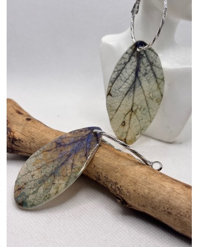 PENDIENTES ARTESANOS DE HOJA NATURAL ESQUELETIZADA
