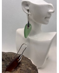 PENDIENTES ARTESANOS DE CRISTAL MARINO O LÁGRIMAS DE SIRENA