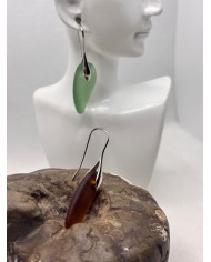 PENDIENTES ARTESANOS DE CRISTAL MARINO O LÁGRIMAS DE SIRENA