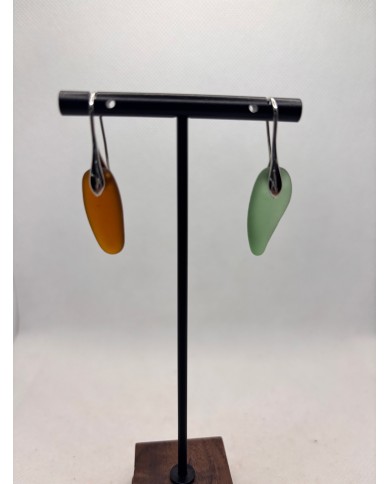 PENDIENTES ARTESANOS DE CRISTAL MARINO O LÁGRIMAS DE SIRENA