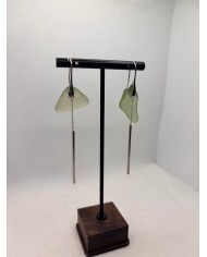 PENDIENTES ARTESANOS DE CRISTAL MARINO O LÁGRIMAS DE SIRENA