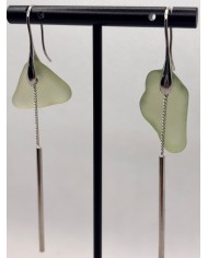 PENDIENTES ARTESANOS DE CRISTAL MARINO O LÁGRIMAS DE SIRENA