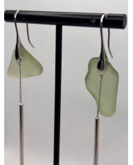 PENDIENTES ARTESANOS DE CRISTAL MARINO O LÁGRIMAS DE SIRENA