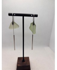 PENDIENTES ARTESANOS DE CRISTAL MARINO O LÁGRIMAS DE SIRENA