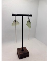 PENDIENTES ARTESANOS DE CRISTAL MARINO O LÁGRIMAS DE SIRENA