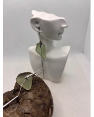 PENDIENTES ARTESANOS DE CRISTAL MARINO O LÁGRIMAS DE SIRENA