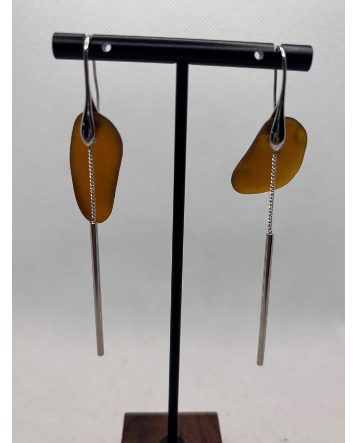 PENDIENTES ARTESANOS DE CRISTAL MARINO