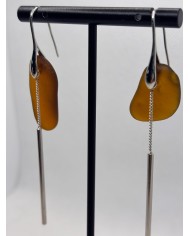 PENDIENTES ARTESANOS DE CRISTAL MARINO