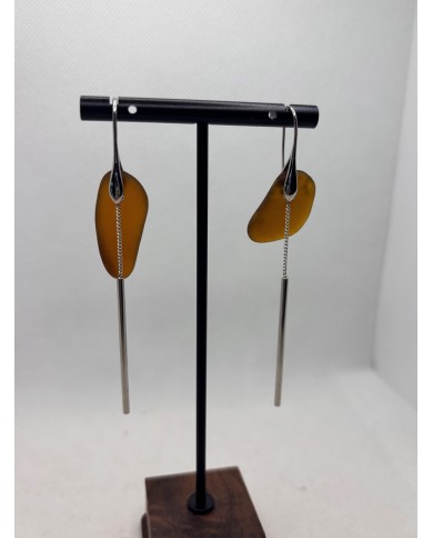 PENDIENTES ARTESANOS DE CRISTAL MARINO