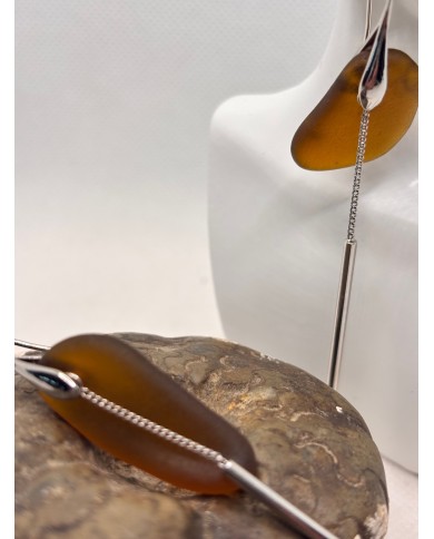 PENDIENTES ARTESANOS DE CRISTAL MARINO