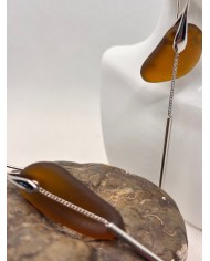 PENDIENTES ARTESANOS DE CRISTAL MARINO